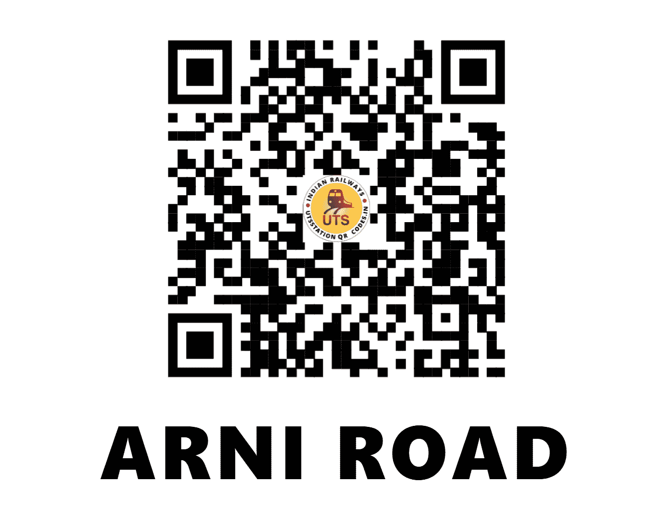 UTS QR Code for ARNI ROAD - ARV (SR - TAMIL NADU)